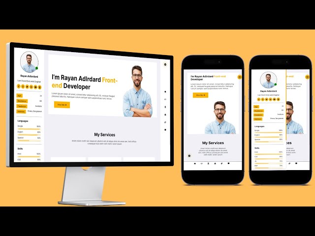 🔥 How to Create a Responsive Portfolio Website Using HTML CSS and JavaScript | Part 2
