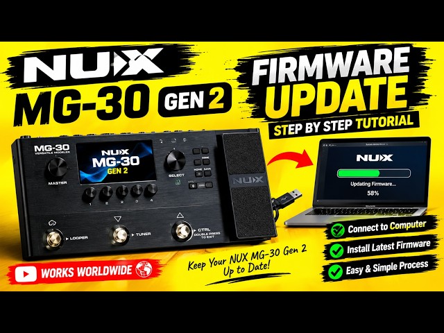 NuxNUX MG-30 Gen 2 Firmware Update | How to Update NUX MG-30 Gen 2 Step by Step