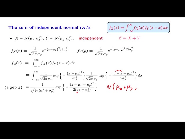 L12.4 The Sum of Independent Normal Random Variables