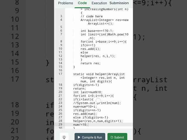 DSA Concept: N-digit numbers with increasing digits (Recursion/Backtracking:Goal|decision|constraint