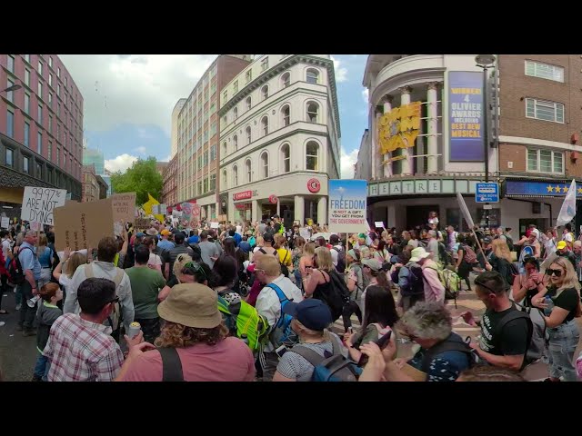 UK London freedom protest, 360 video. anti lockdown. #protest #lockdown #london