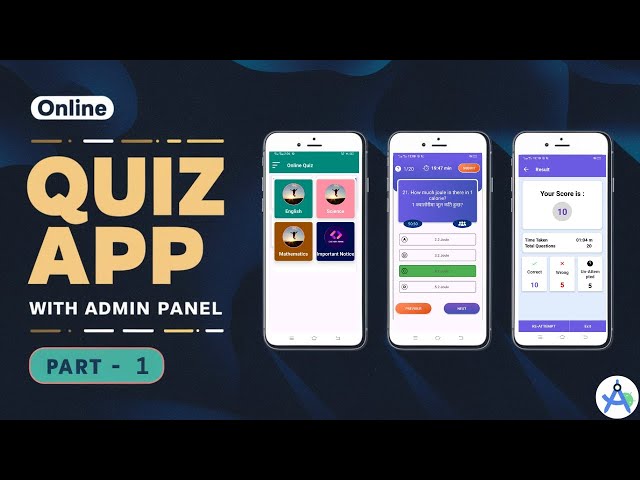 Create Online Quiz App with Admin Panel in Android Studio | Online Quiz App using Firebase | Part -1