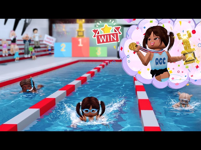 ️🏅 Lucy WINS the Swimming Championship Trophy | Roblox Roleplay
