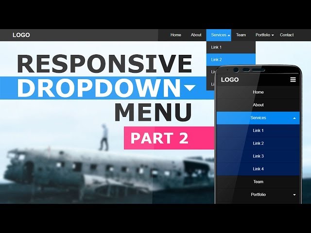 Responsive Dropdown Navigation Menu Using Html CSS and Javascript - Responsive Navbar Tutorial