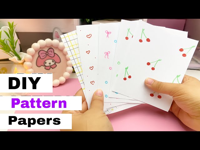 DIY Pattern Papers ✨| Easy Pattern Paper Making at Home | Scrapbooking & Craft Ideas