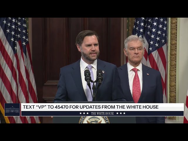 Vice President JD Vance’s Press Conference on Anti-Fraud Initiatives