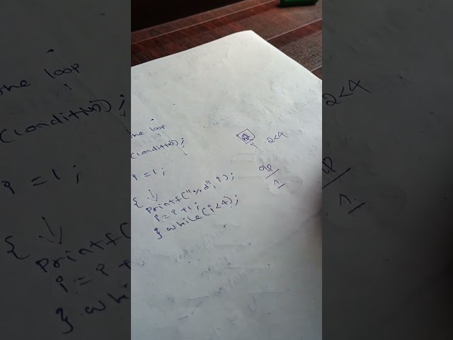 do while loop in c programming