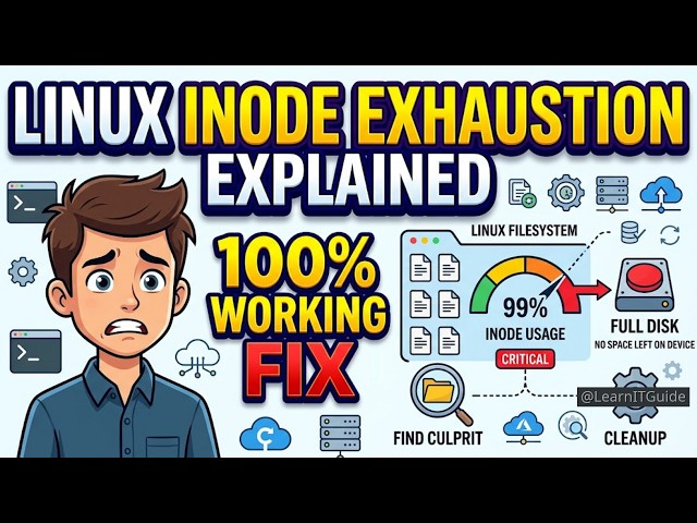 Linux Inode Exhaustion Explained | Fix "No Space Left on Device" 2026