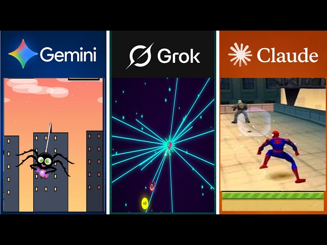 I Made Gemini, Grok & Claude Create a Spider-Man Game