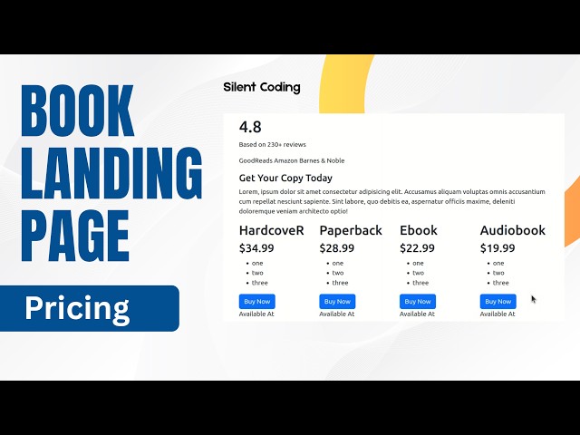 Pricing Section - Book Landing Page #9