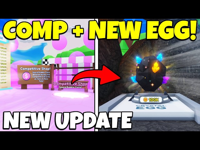 The COMP + CRYSTAL EGG UPDATE Is Here In BUBBLE GUM SIMULATOR INFINITY | BGSI