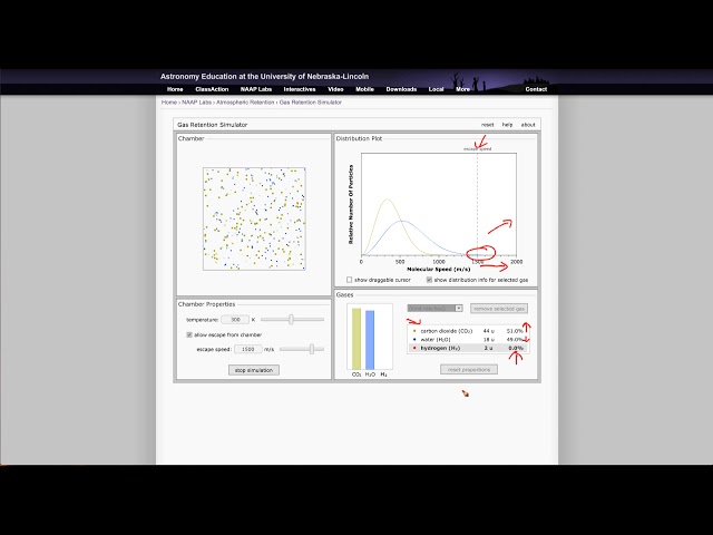NAAP Lab 11 - Atmospheric Retention Simulator Demo