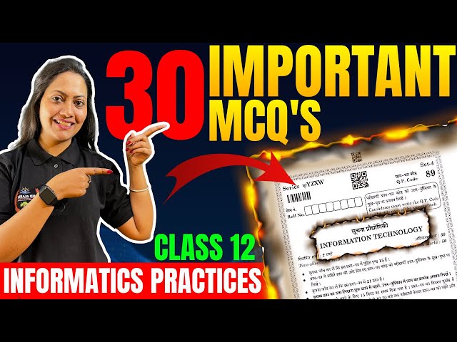 Class-12| I.P| Most Important Questions| MCQ| 29 March| CBSE| By- Varsha Tak