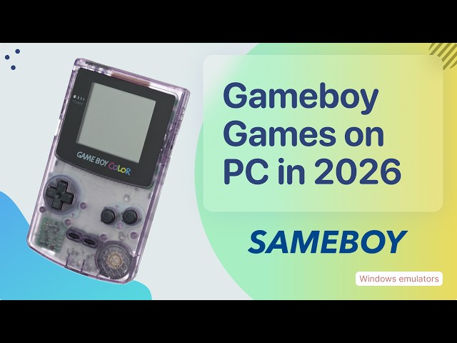 Play Gameboy color games on PC  - Sameboy setup video