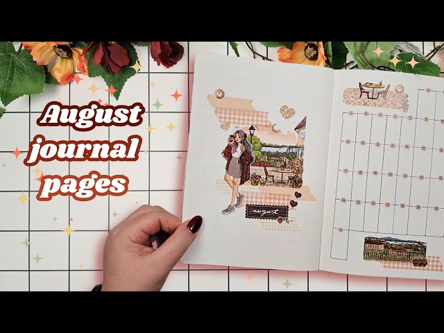 My AUGUST Journal Setup ✨ Coffee & Waffles Are Life! ☕ Real time plan with me