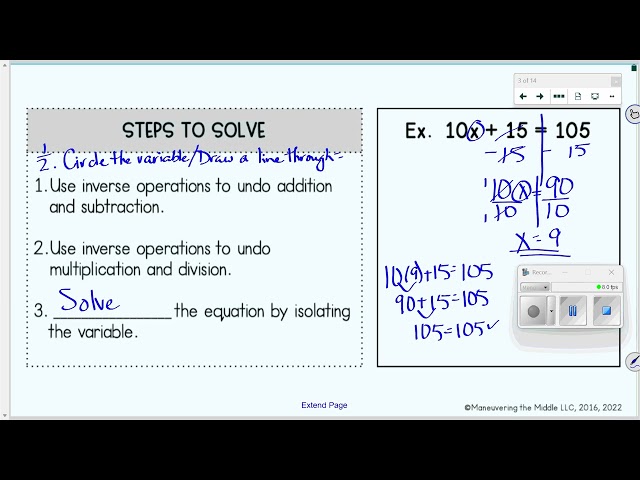Equations 5 - Solving 2-Step Equations -#KMS  7th Grade Math/Accelerated 7-8 Math