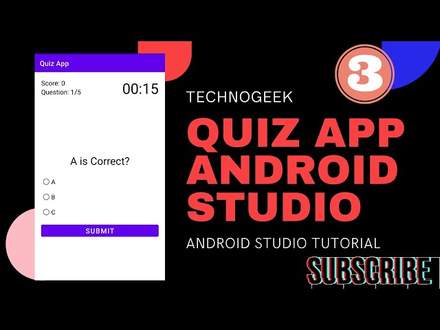 Quiz App in Android Studio using Java |  Part 3 |  Android Studio Tutorial | Questions List