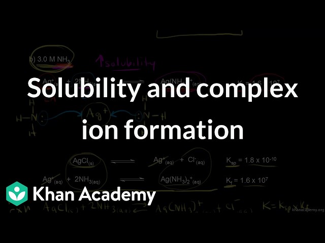 Solubility and complex ion formation | Grade 11 | Chemistry | NCERT | Khan Academy (IN accent)