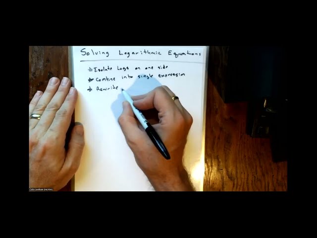 Solving Logarithmic Equations