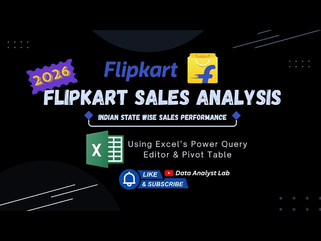 Flipkart Sales Performance Analysis Dashboard ,Created by Excel (version 2024)