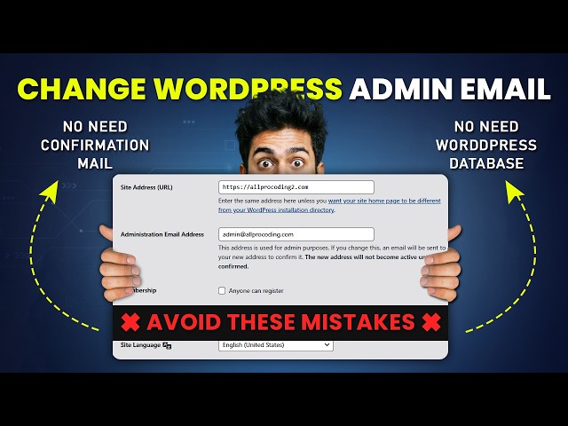 How to Change WordPress Admin Email Without Confirmation Email or Database |Step-by-Step Guide