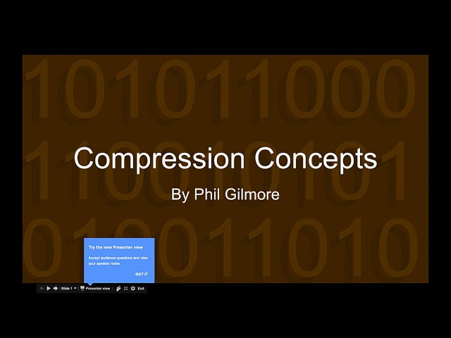Compression Concepts - May 2016 Meeting