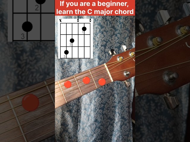 If You Are A Beginner Learn The C Major Chord 🎸