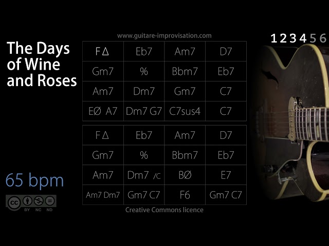 The Days Of Wine And Roses (Jazz/Ballad feel) 65 bpm : Backing Track