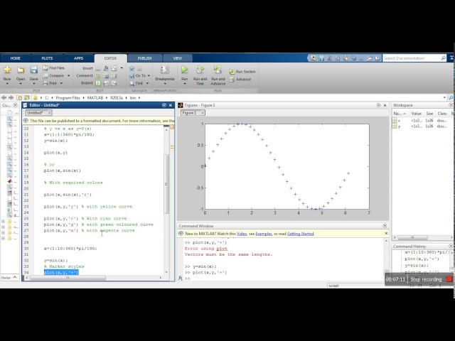 MATLAB Tutorial  :  2D plot tools