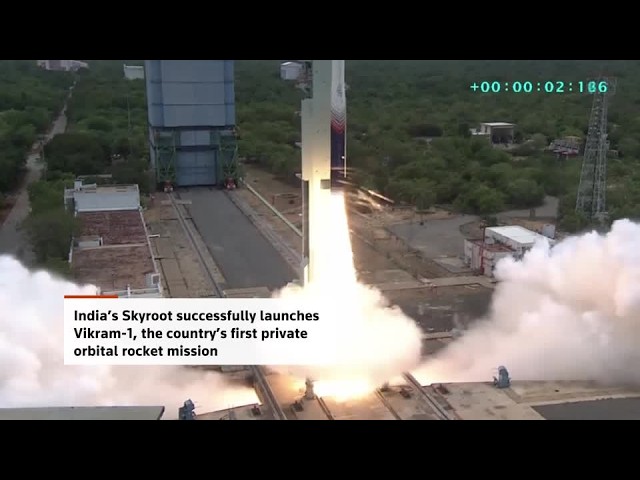 India's Skyroot launches first private orbital-rocket mission