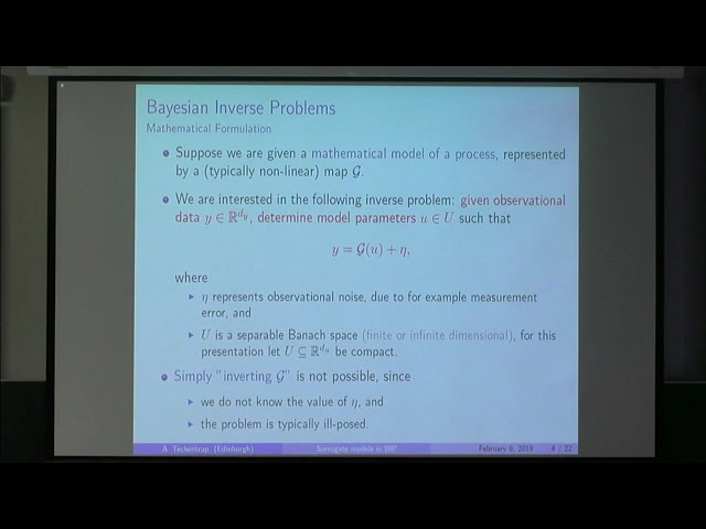 UNQW02 | Dr. Aretha Teckentrup | Surrogate models in Bayesian Inverse Problems