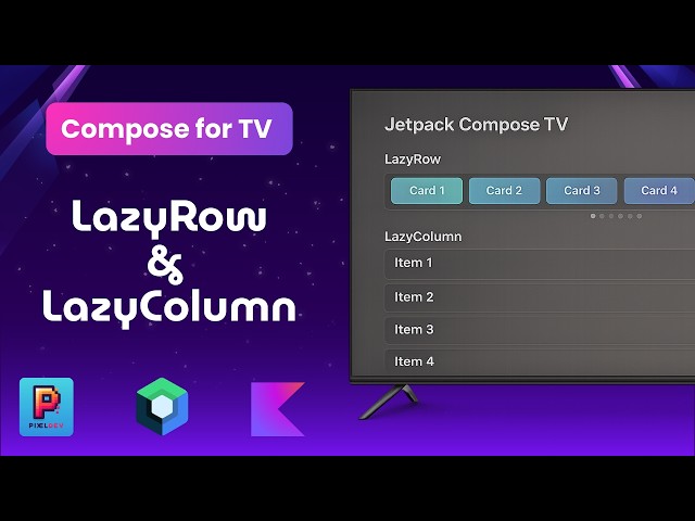 LazyColumn & LazyRow in Jetpack Compose for Android TV | Compose for TV | Android TV | KMP | Kotlin