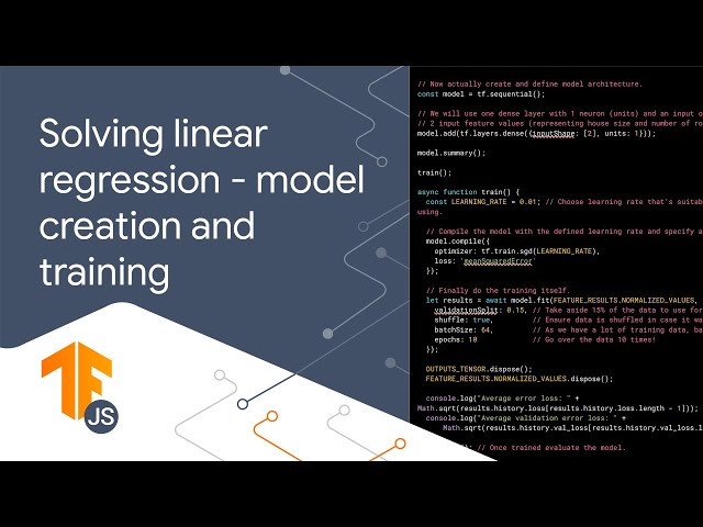 TensorFlow.js tutorial: A neuron implementation for linear regression
