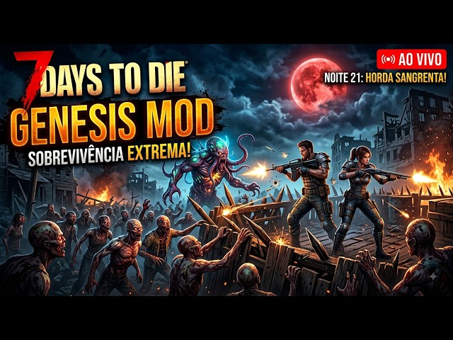 200 Zumbis Diferentes  🔥 7Dtd MOD Gênesis  🔴