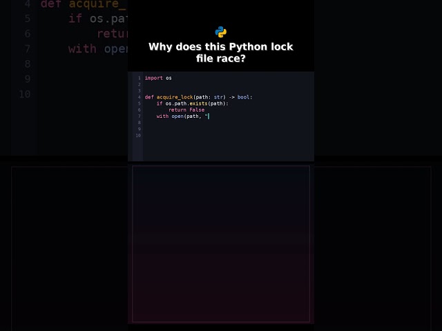 Why does this Python lock file race? #pythonracecondition