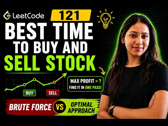 LeetCode 121 |Best Time to Buy and Sell Stock|Brute force vs Optimal Solution#leetcode #faang #java