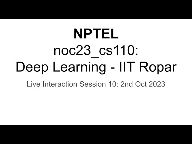 noc23_cs110: Deep Learning (Session 10) : Batch Normalization and Dropout (PyTorch Code)