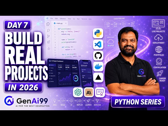 Day 7: Live Projects, Deployment & Certification | From Learner to Professional | Genai99 AI Roadmap