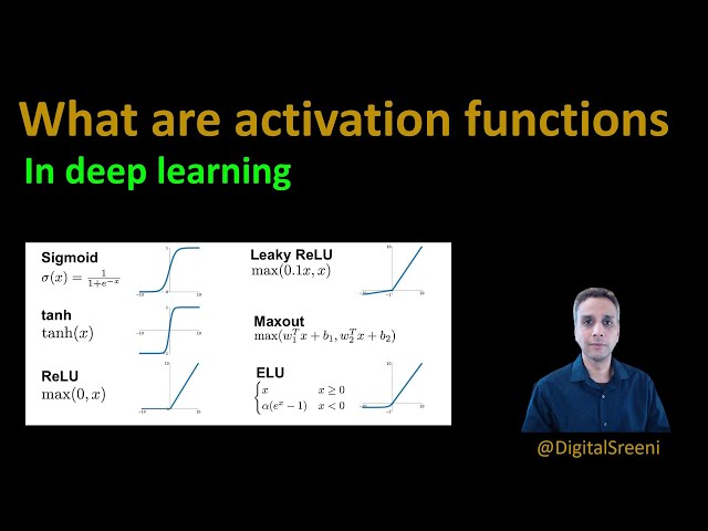 132 - What are Activation functions in deep learning (Keras & Tensorflow)?
