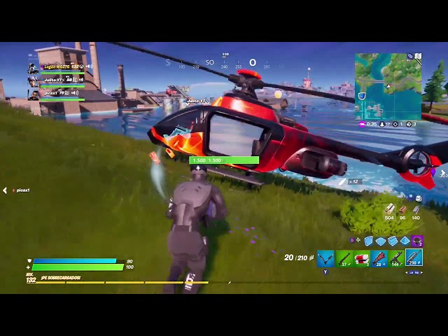 Fortnite Gameplay. Victoria del Escuadrón BEbros con increíble final de Julito-YTツ