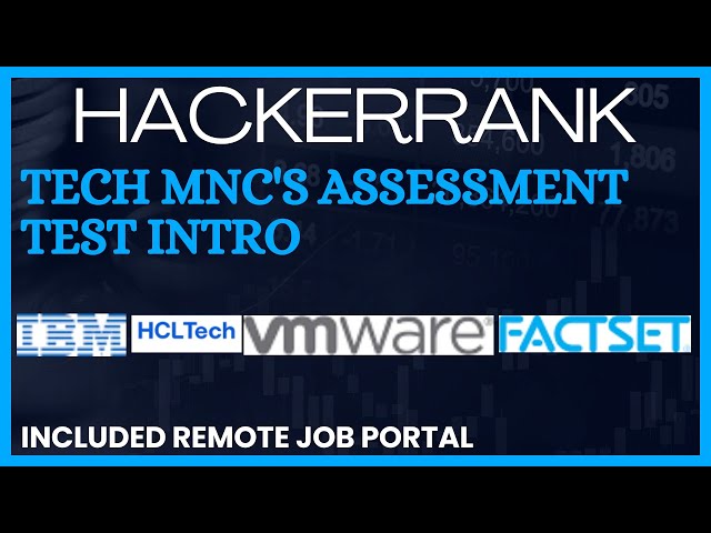 HackerRank Tutorial |HackerRank Top MNC's Assessment Test Intro | Remote Job Portal