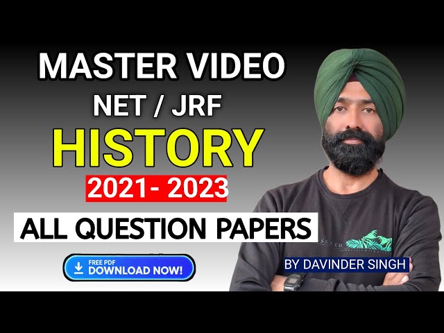 Net JRF History Previous Years Question Papers | 2021, 2022 , 2023 | ugc net history paper