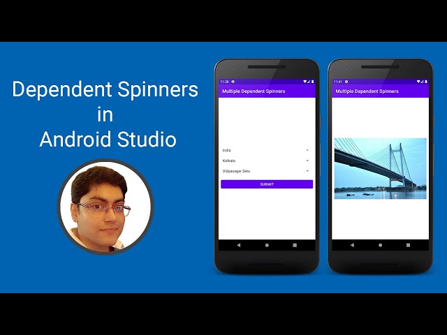 Dependent Spinners in Android Studio | Show Image on Selected Spinners | Volley | Glide