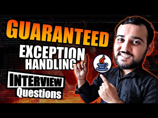 Java Exception Handling Interview Questions | Java Interview Questions 🔥