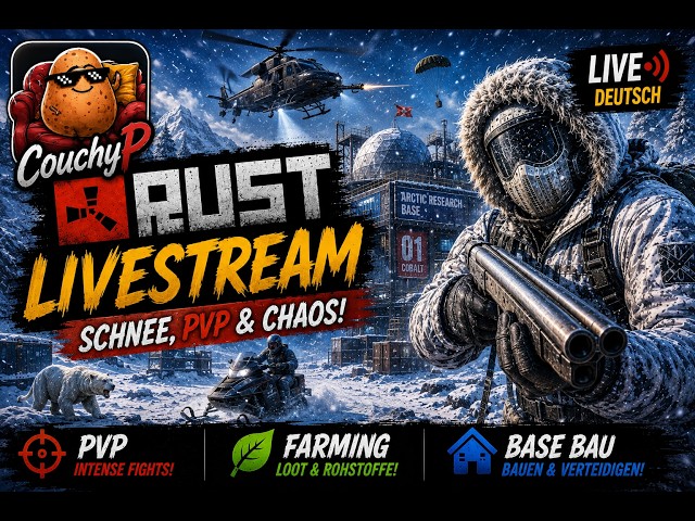 🔴 Rust Livestream Highlights UNCUT | PvP, Base Building & Loot Chaos | Deutsch | CouchyP