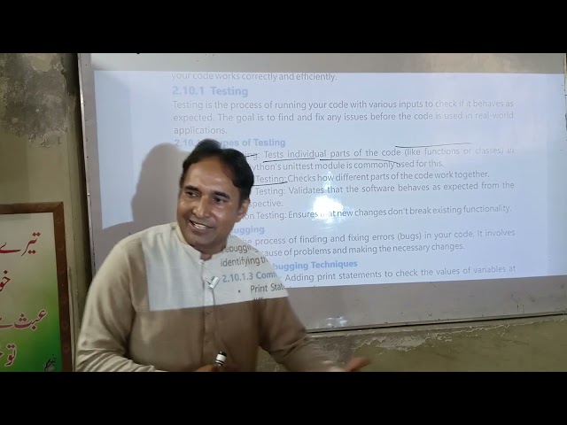 Part # 1  Computer Lec # 1 Topic Type of Testing and Debugging in Python