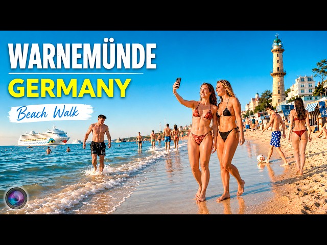 Warnemünde, Germany 🇩🇪 4K Summer Beach Walk & Alter Strom
