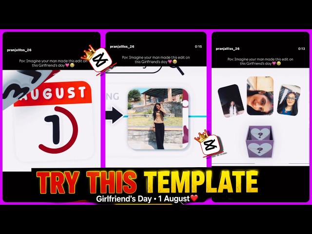 Girlfriend Day Video Editing In CapCut | Viral Girlfriend Day Reels Template In CapCut | Template