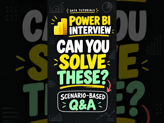 Power BI Interview | Scenario based Interview QnA #powerbi #dataanalytics