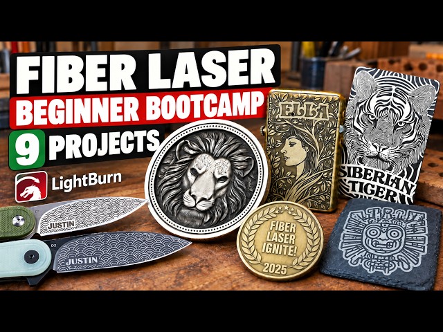 How to Use a Fiber Laser with LightBurn — 9 Projects for Beginners